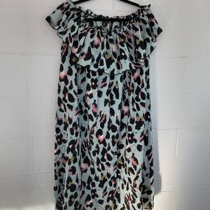 SHEIN Leopard Print Maxi Dress - Black, Pink, Brown